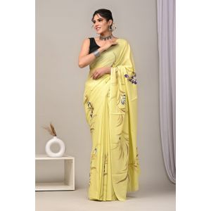 Beautiful Hand Block Printed Malmal Cotton Saree - KC100628