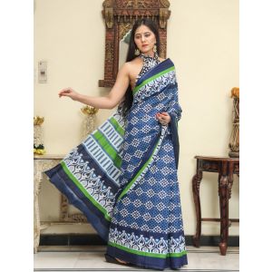 KC110497 - Beautiful Mulmul Cotton Saree with Blouse