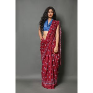 Stunning Jaipuri Malmal Cotton Saree with Blouse - KC110866