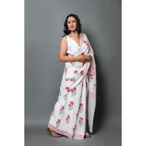 Stunning Jaipuri Malmal Cotton Saree with Blouse - KC110878