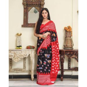 Stunning Jaipuri Malmal Cotton Saree with Blouse - KC110897