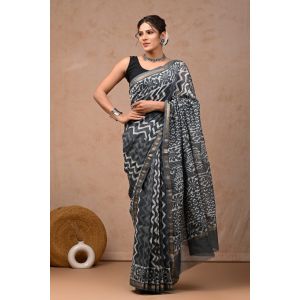 Beautiful Hand Block Printed Chanderi Sarees - KC120529