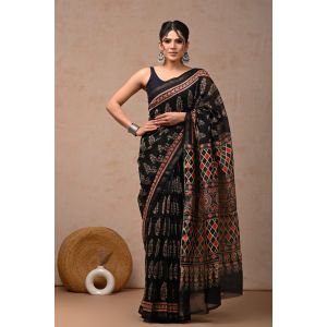 Beautiful Hand Block Printed Chanderi Sarees - KC120538