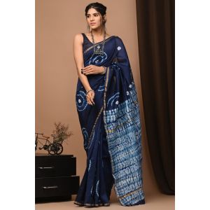 Beautiful Hand Block Printed Chanderi Sarees - KC120540