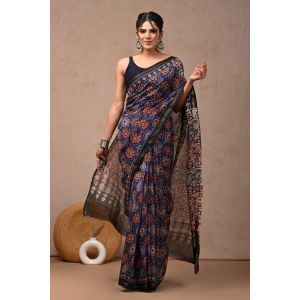 Beautiful Hand Block Printed Chanderi Sarees - KC120541