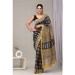 Beautiful Hand Block Printed Chanderi Sarees - KC120552