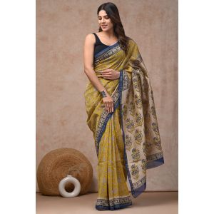 Beautiful Hand Block Printed Chanderi Sarees - KC120554