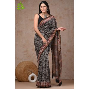 Beautiful Hand Block Printed Chanderi Sarees - KC120555