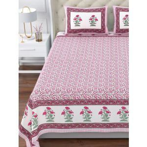 Premium Quality King Size Double Bed Cotton Bedsheet (108 X 108 Inches - 9 X 9 feet) - KC140340