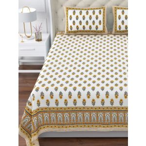 Premium Quality King Size Double Bed Cotton Bedsheet (108 X 108 Inches - 9 X 9 feet) - KC140346