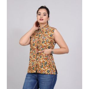 Printed Cotton Quilted Reversible Jacket for Women - KC190159