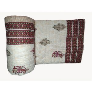 KC270017 - Jaipuri Cotton Quilt Double Bed Rajai (Premium Quality)