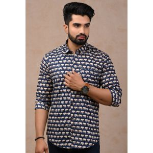 Mens Jaipuri Cotton Printed Full Sleeve Shirt - KC360077