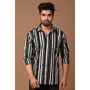 Premium Quality Mens Jaipuri Cotton Printed Full Sleeve Shirt - KC360104