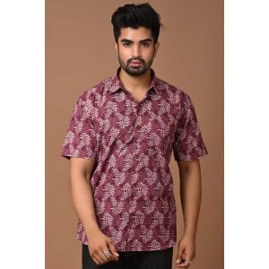 Premium Quality Mens Jaipuri Cotton Printed Half Sleeve Shirt - KC370049