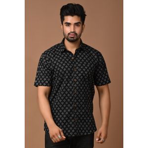 Premium Quality Mens Jaipuri Cotton Printed Half Sleeve Shirt - KC370054