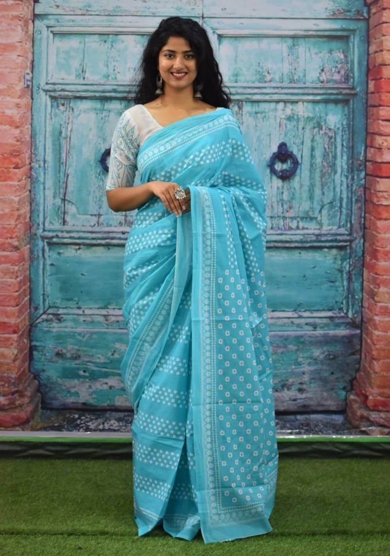 LIGHT SKY BLUE COLOUR SAREE WITH MAROON COMBINATION BORDER & HEAVY BRO –  zelxafashion