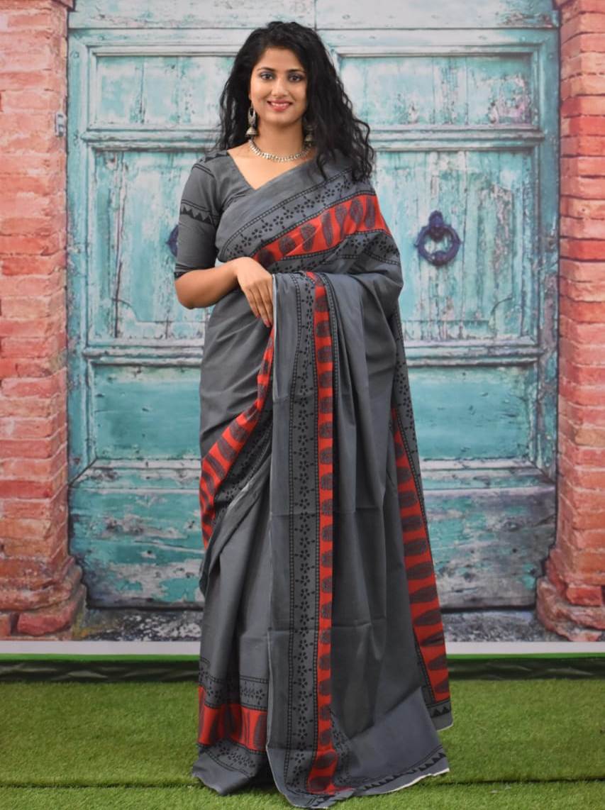 Officewear Simple cotton saree with contrast blouse designs|| Plain saree  blouse ideas for dailywear - Yo… | Cotton blouse design, Plain saree, Saree  blouse designs