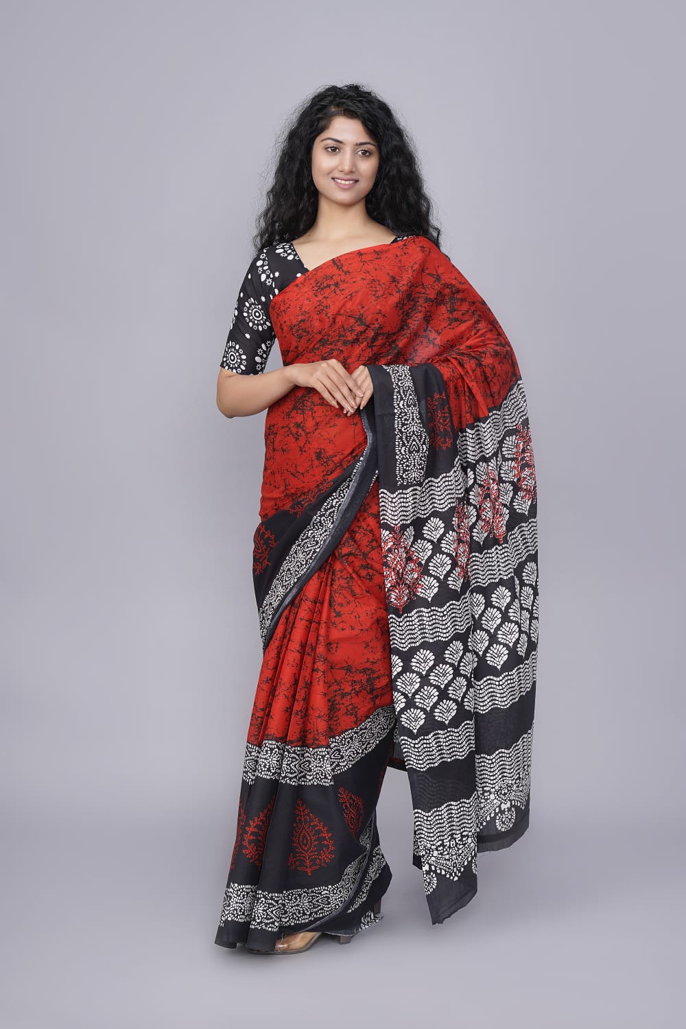 Beautiful Mulmul Cotton Saree with Blouse - KC110807