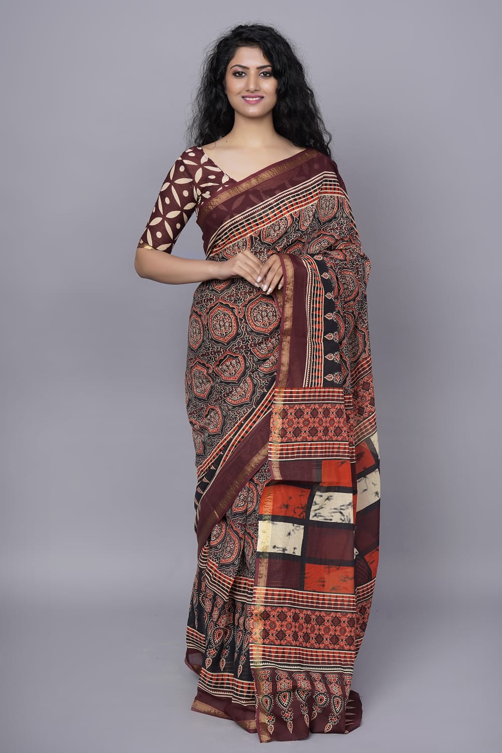 Party Wear Multicolor Batik printed mulmul cotton saree, With Blouse, 6.3 m  at Rs 1050/piece in Kolkata